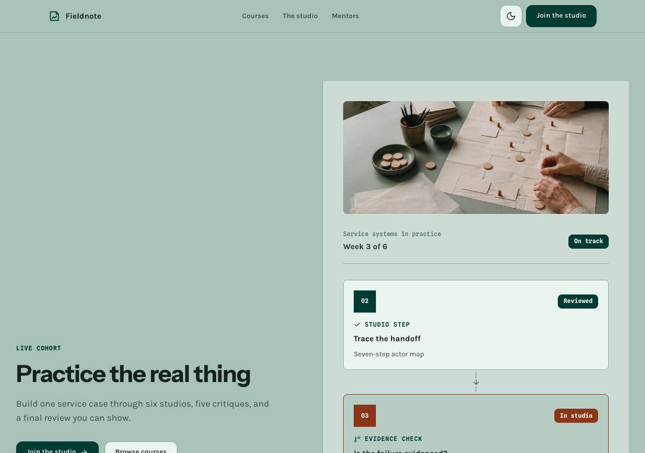 Seminar – Cohort Learning Platform home page, light mode